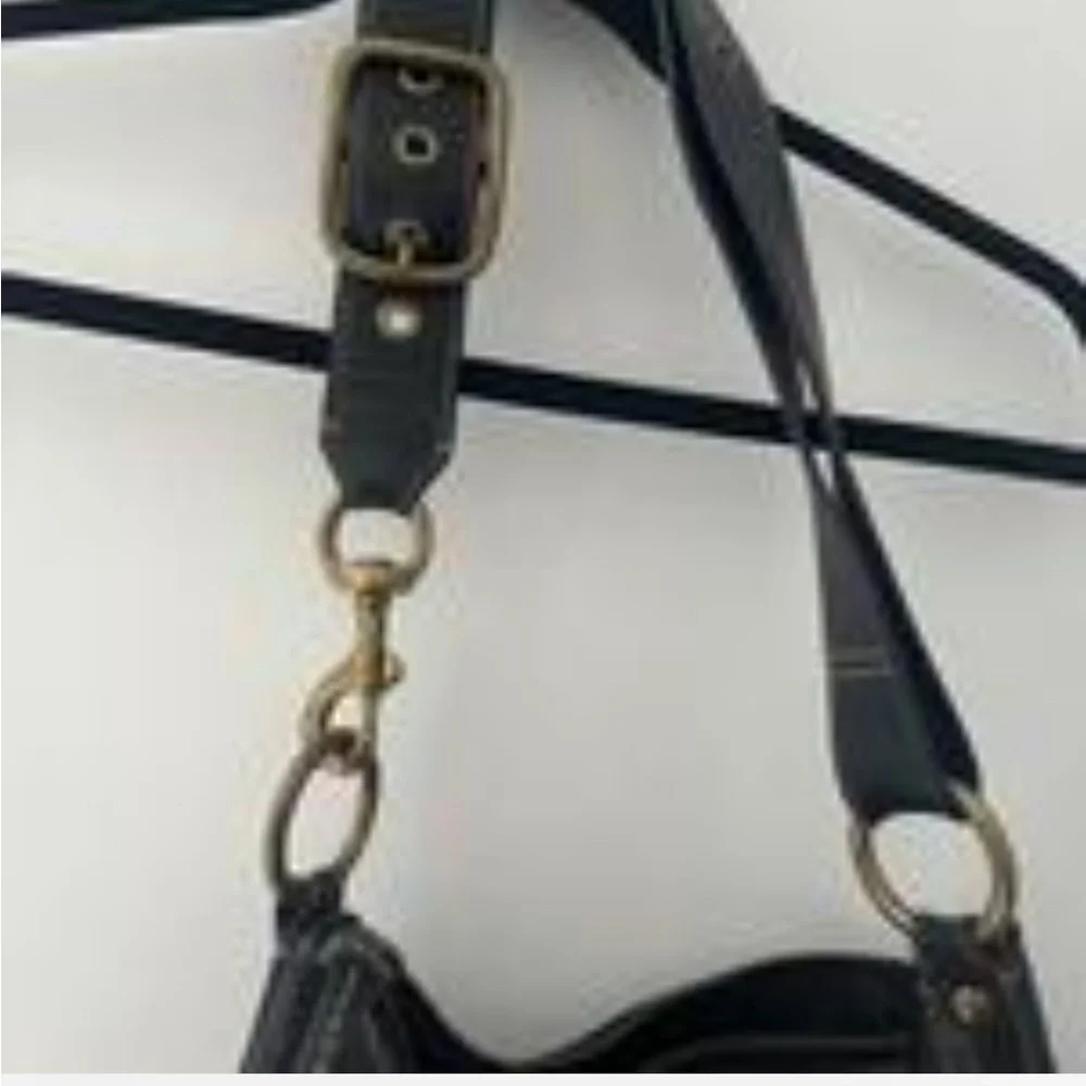 COACH Signature C Jacquard Leather Brown and Black Tote bag. Black leather strap - Picture 4 of 5